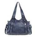 Nixie Women's Denim Tote Bag – Large Capacity Shoulder Bag Denim Tote Bag Nixie Light Blue