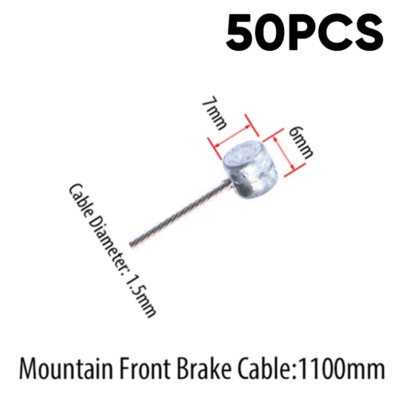 Stainless Steel Bike Brake Shift Cable MTB Road Bicycle Inner Wire Bike Shift Cable Nixie 50pc MTB Front Brake