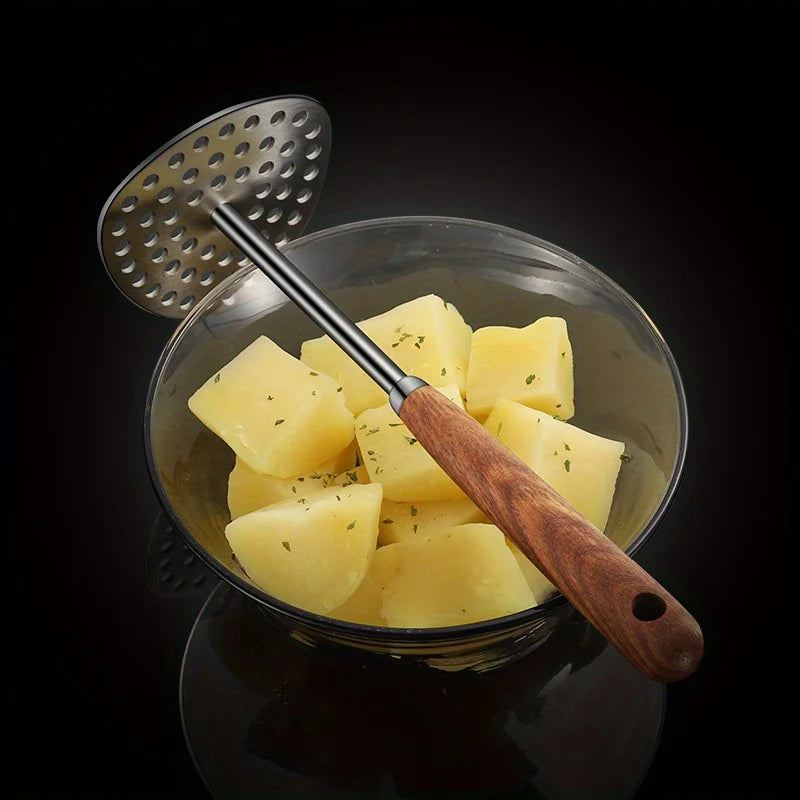 Stainless Steel Potato Masher Fine Mesh – Heavy Duty Kitchen Tool Kitchen Masher Tool Nixie