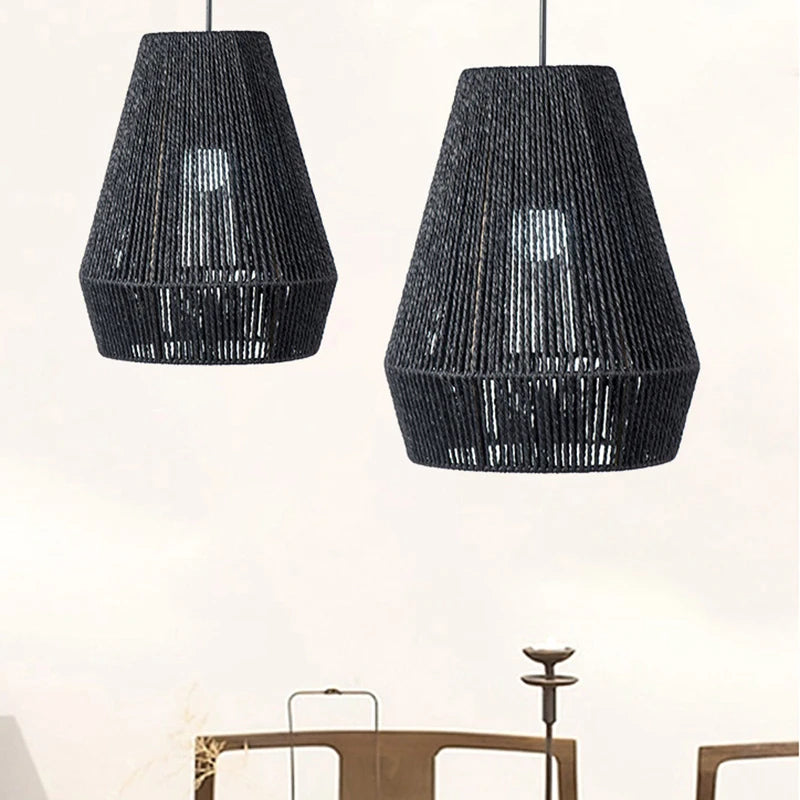 Handwoven Rattan Pendant Light Shade | Farmhouse Basket Lamp Pendant Lamp Shade Nixie