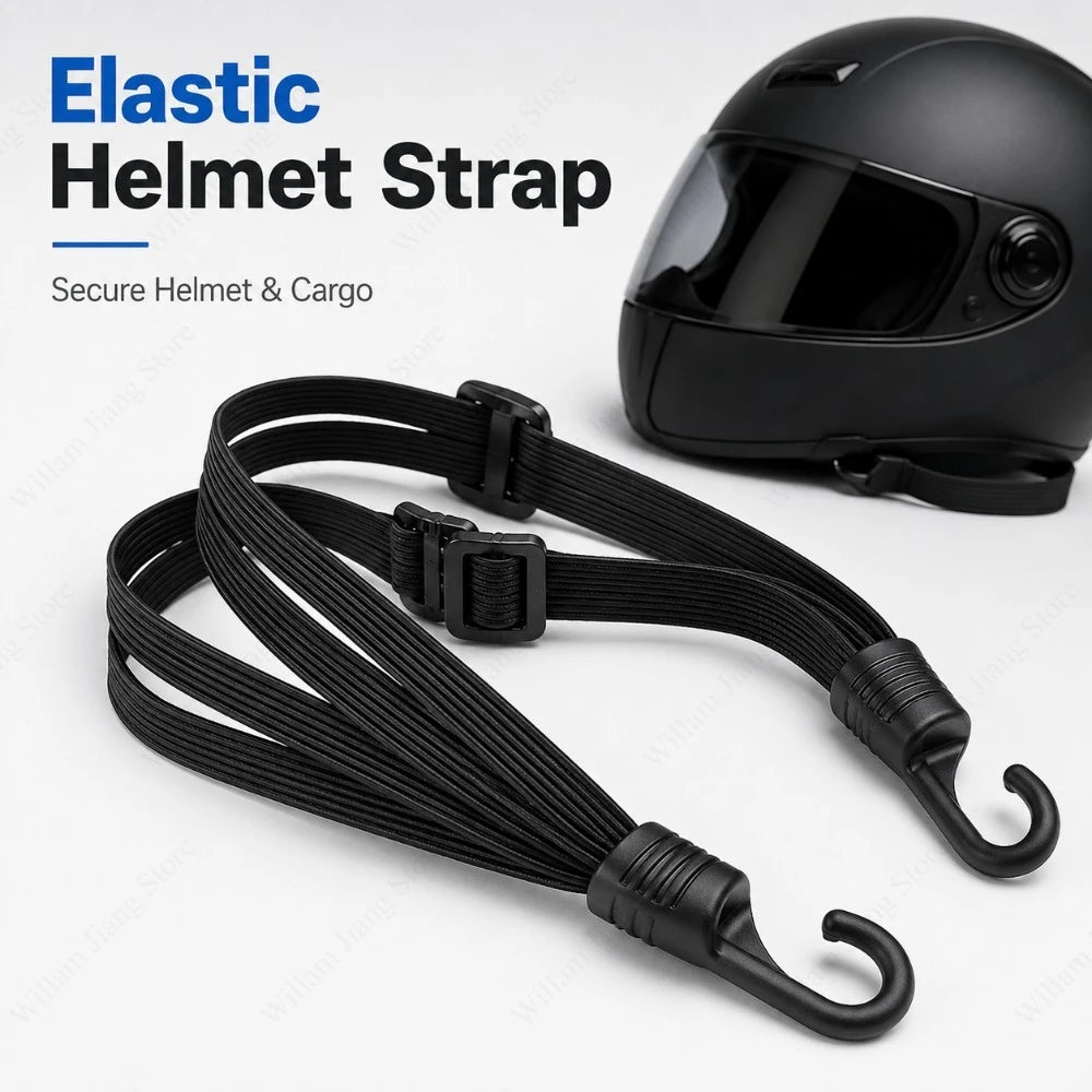 Motorcycle Helmet Elastic Cargo Net Strap with Safety Hooks Motorcycle Cargo Strap Nixie