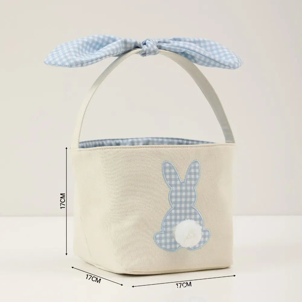 Large Easter Bunny Basket with Long Ears & Handle