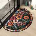 Semi-Circular Non-Slip Doormat | Washable | Silicone Backing