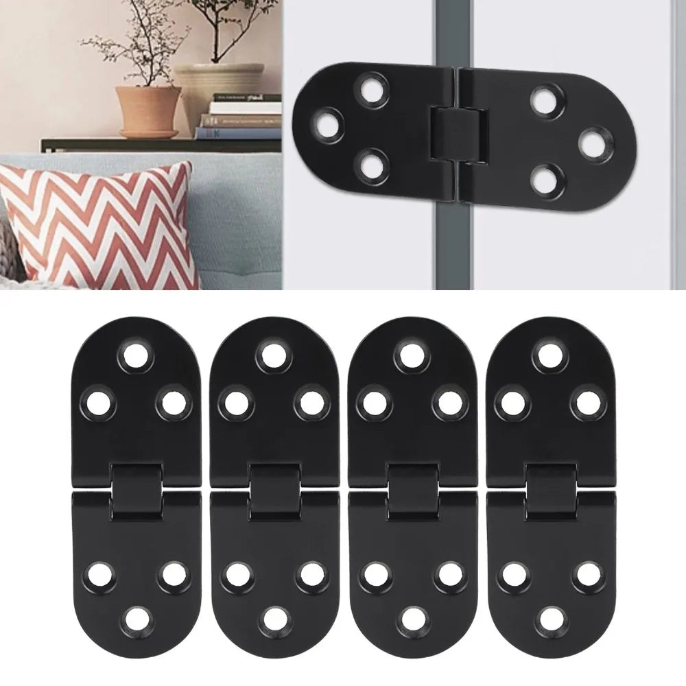 4-Pack Zinc Alloy Flip Top Folding Table Hinges Black 80×30mm Furniture Hinge Nixie