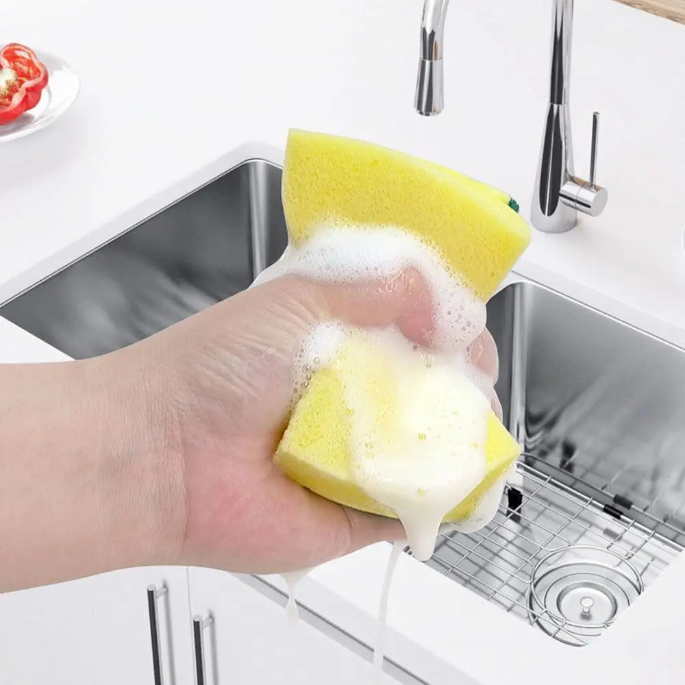 Double-Sided Dishwashing Sponge – Absorbent Scrubber 5/10 Pcs