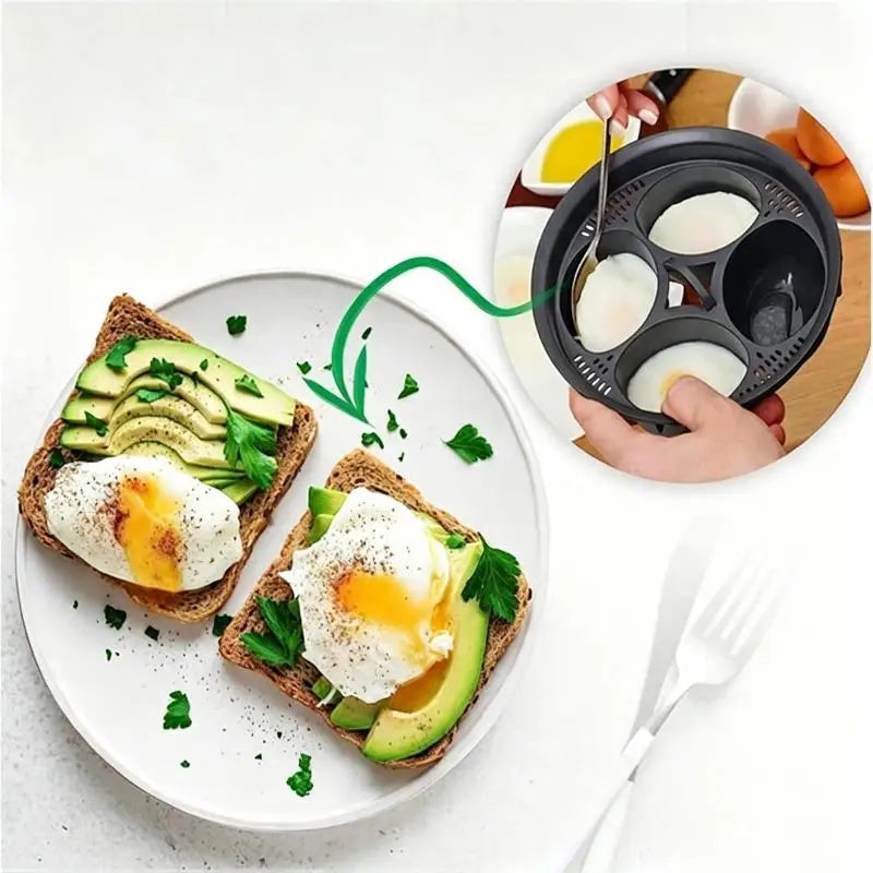 4-Cavity BPA-Free Egg Steamer Rack – Poached & Boiled Eggs Egg Steamer Rack Nixie