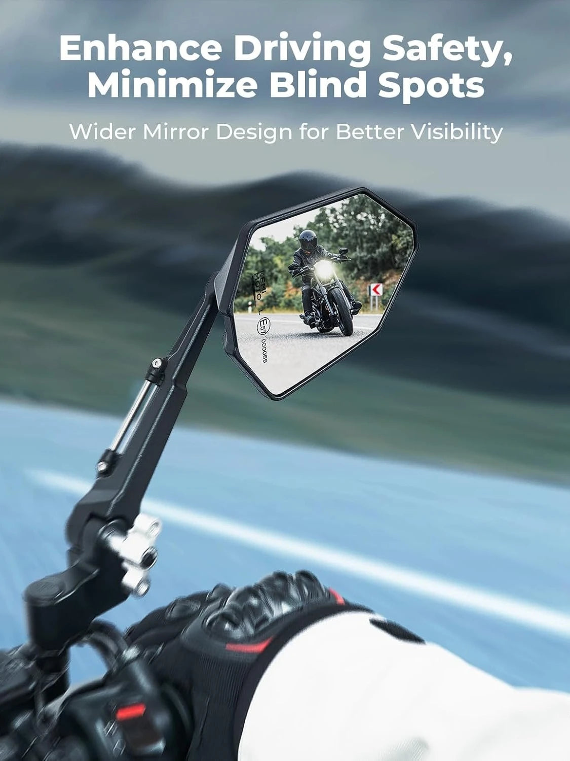 Aluminum Motorcycle Bar End Mirrors M8 M10 Universal | KEMITOUR Motorcycle Bar End Mirrors Nixie