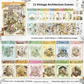 3D Landscape Sticker Book – 12 Miniature Scene DIY Cards