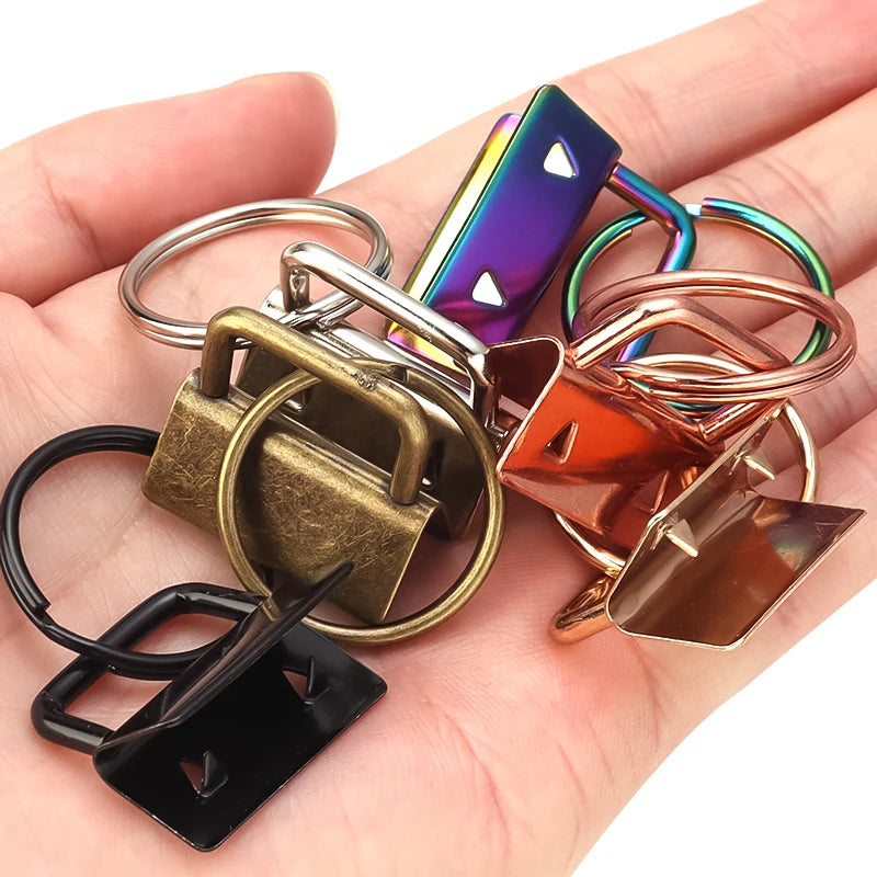10pcs Metal Belt Clip Key Fob Foldover Connector DIY Hardware Craft Hardware Buckles Nixie