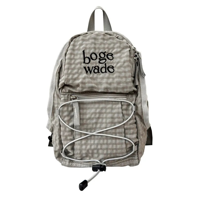 Korean Plaid Nylon Mini Backpack – Small Travel & Hiking Bag Mini Backpack Nixie