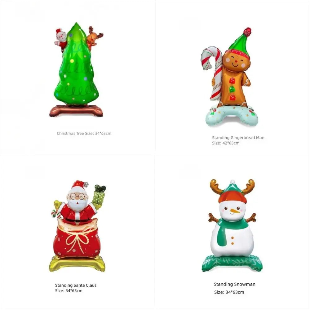 Large Standing Christmas Foil Balloons – Santa & Snowman Christmas Foil Balloon Nixie