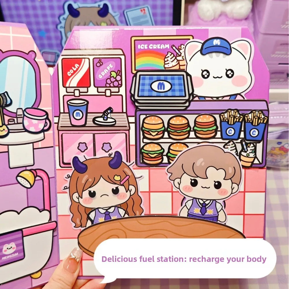 Cute 3D Cartoon PET Sticker Book – DIY Kids Holiday Gift Kids Craft Stickers Nixie
