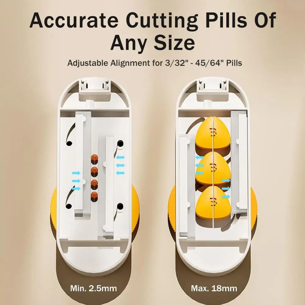 Adjustable Pill Cutter Hidden Blade Tablet Splitter Organizer Pill Cutter Splitter Nixie