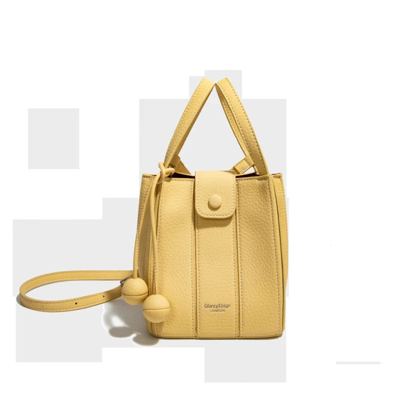 Korean Minimalist Patchwork Bucket Bag | Retro Shoulder Bag Bucket Shoulder Bag Nixie