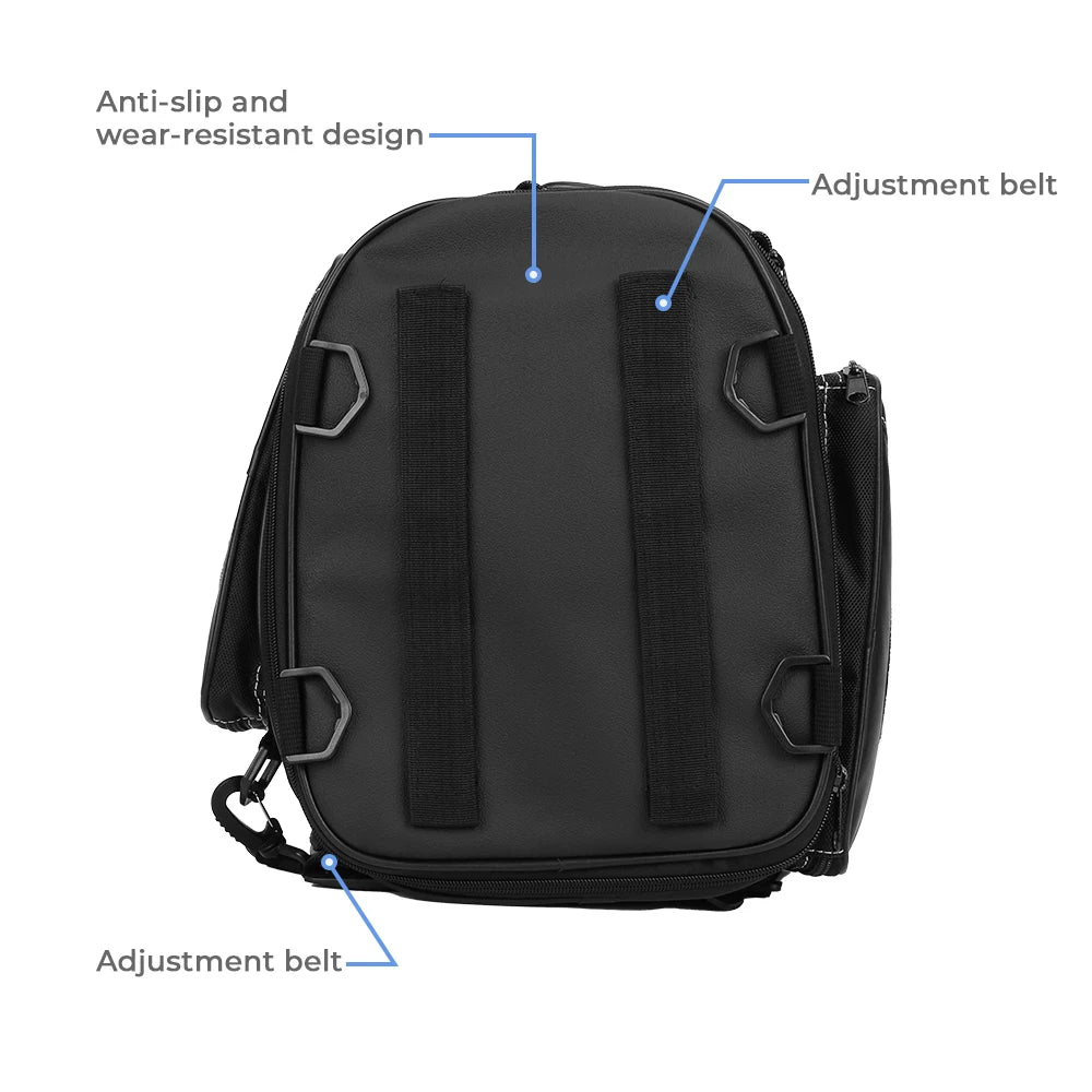 Motorcycle Rear Seat Tail Bag Retro PU Leather Waterproof Motorcycle Tail Bag Nixie