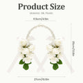 Artificial White Rose Bridal Bouquet with Pearl Handle Artificial Bridal Bouquet Nixie White