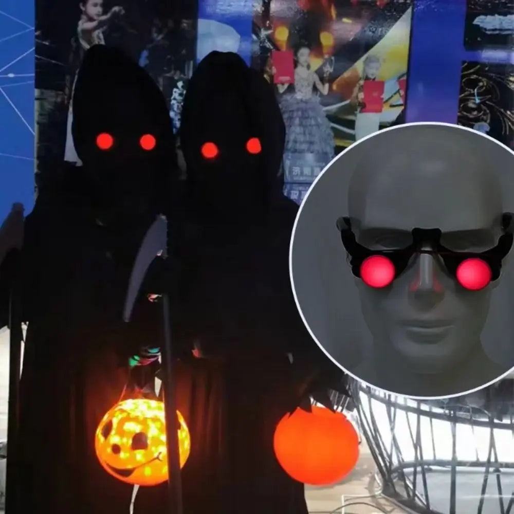 LED Light-Up Red Eyes Glasses – Halloween Cosplay Party Prop
