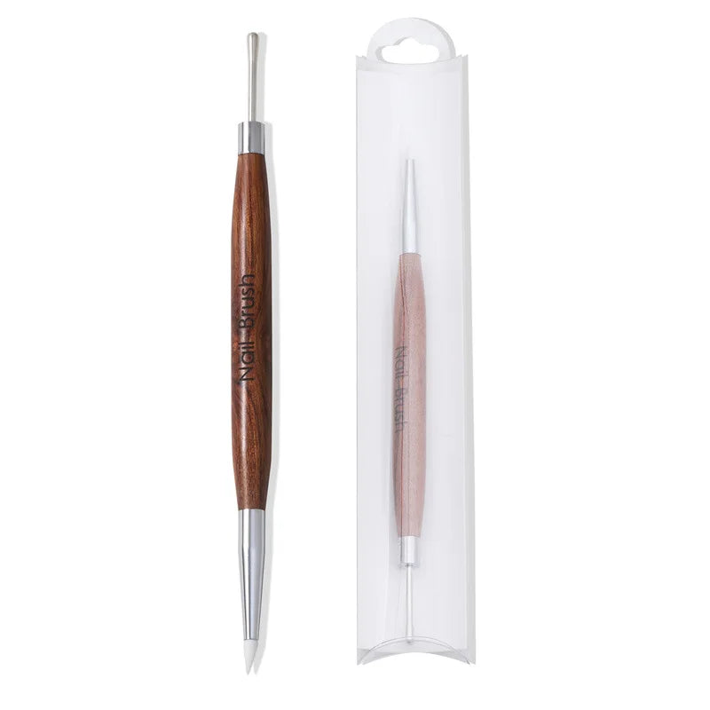 Dual-Ended Nail Art Pen – Silicone Tip & Gel Polish Detail Brush