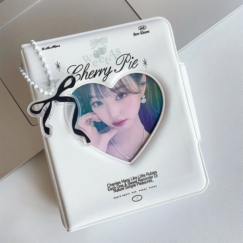 Kpop Photocard Binder Mini 3 Inch Photo Album Sweet Bow Storage