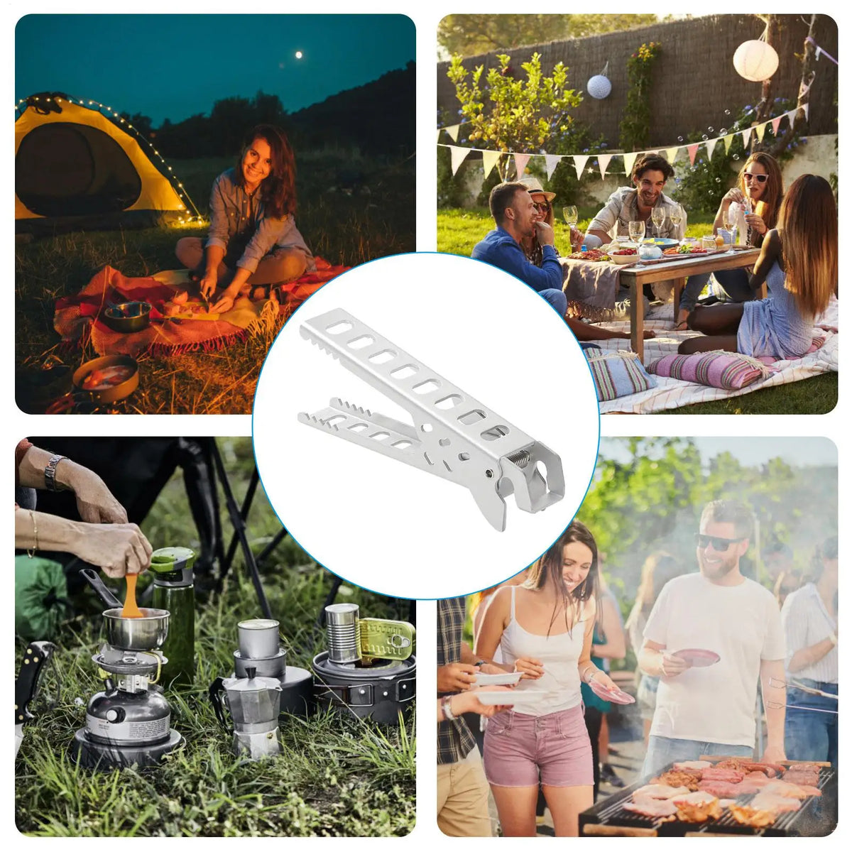 Aluminum Pot Gripper Clip for Camping, BBQ & Picnic Camping Pot Gripper Nixie