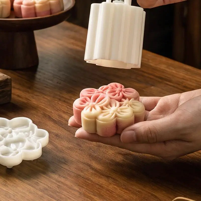 75g Mooncake Mold – 3D Peony Flower Press for DIY Baking Pastry Baking Mold Nixie