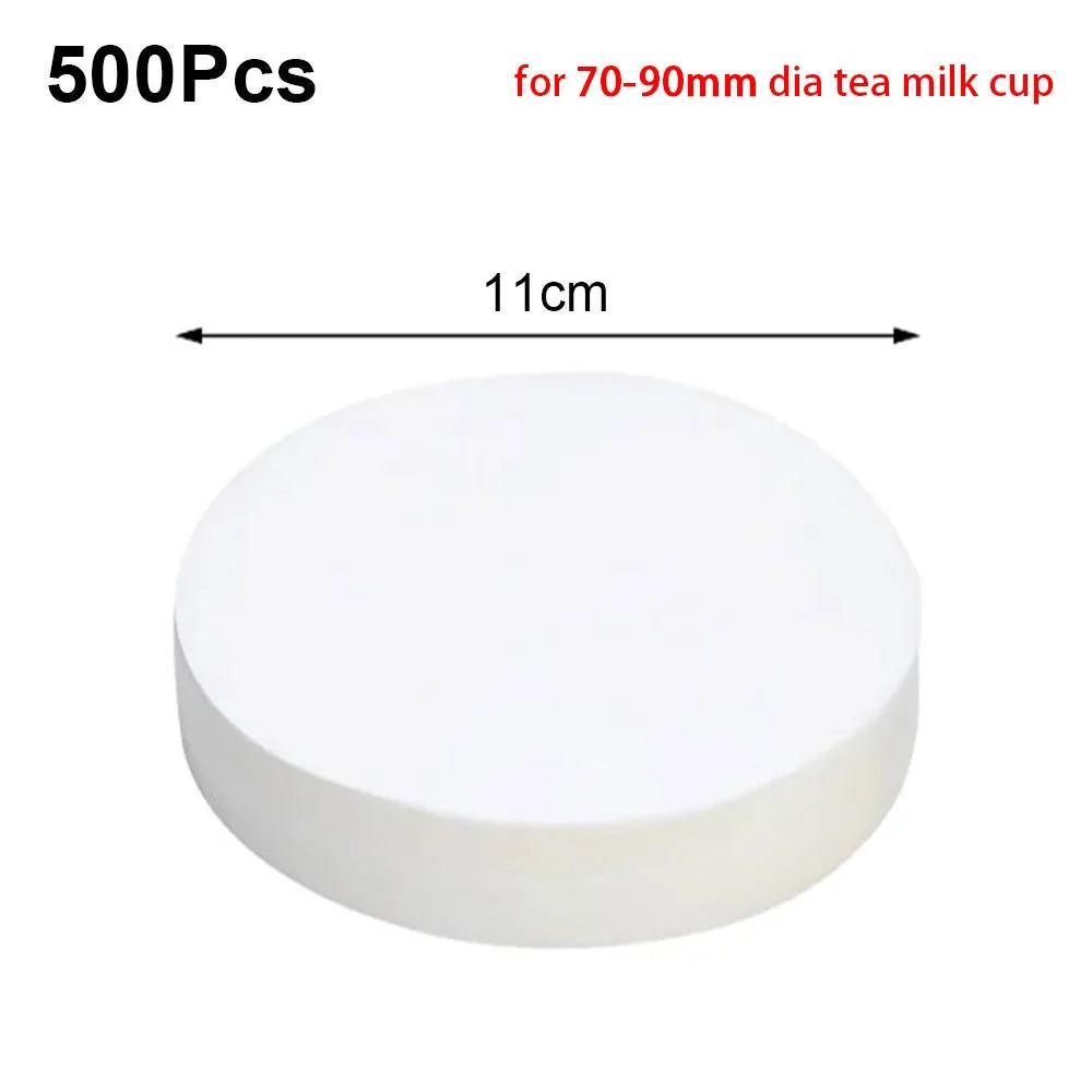 500Pcs Disposable Leakproof Sealing Paper for Beverage Cups Cup Sealing Paper Nixie 500Pcs 11cm