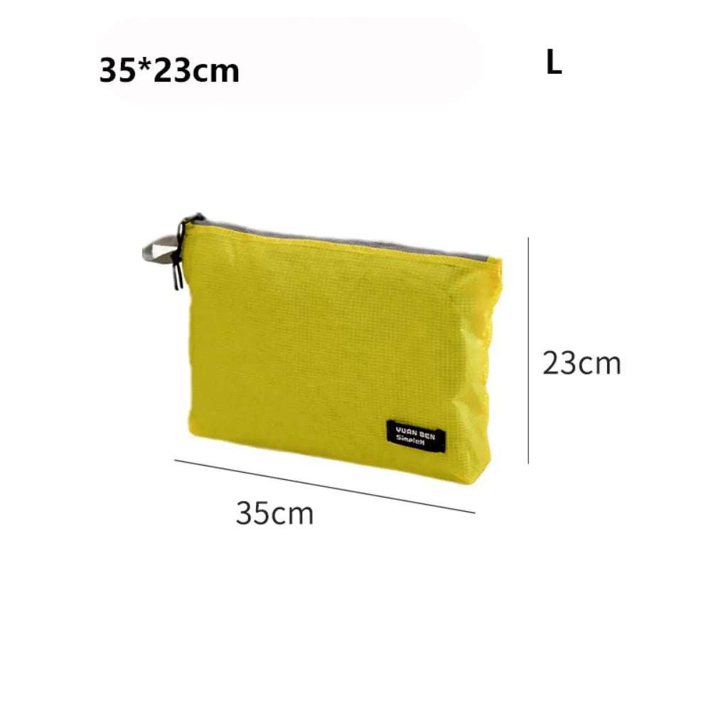 Silicone-Coated Nylon Luggage Storage Bag | Lightweight Travel Travel Storage Bag Nixie Yellow L