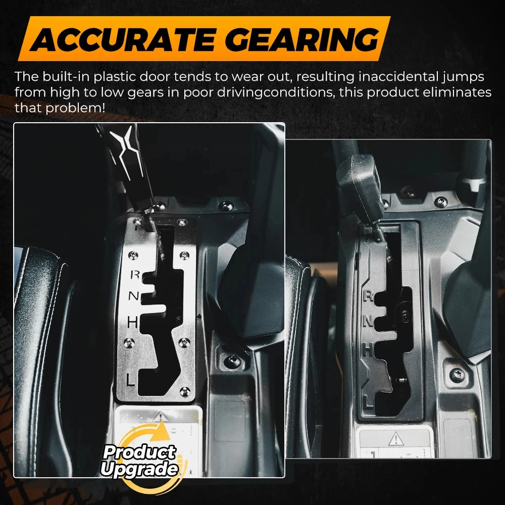 Stainless Steel Shift Gate Plate – Can-Am Maverick X3 2017-2025 UTV Shifter Plate Nixie