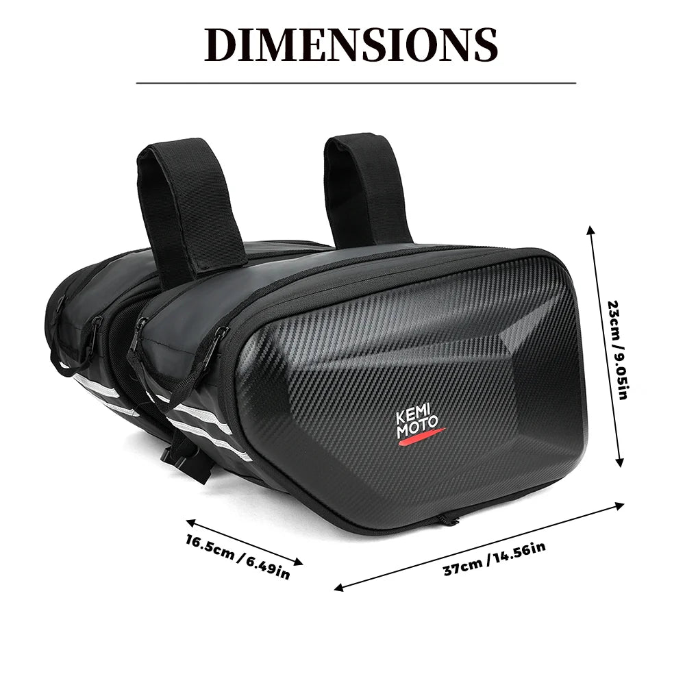 KEMITOUR Universal Motorcycle Saddle Bags | EVA Hard Shell 20-30L Motorcycle Saddle Bags Nixie