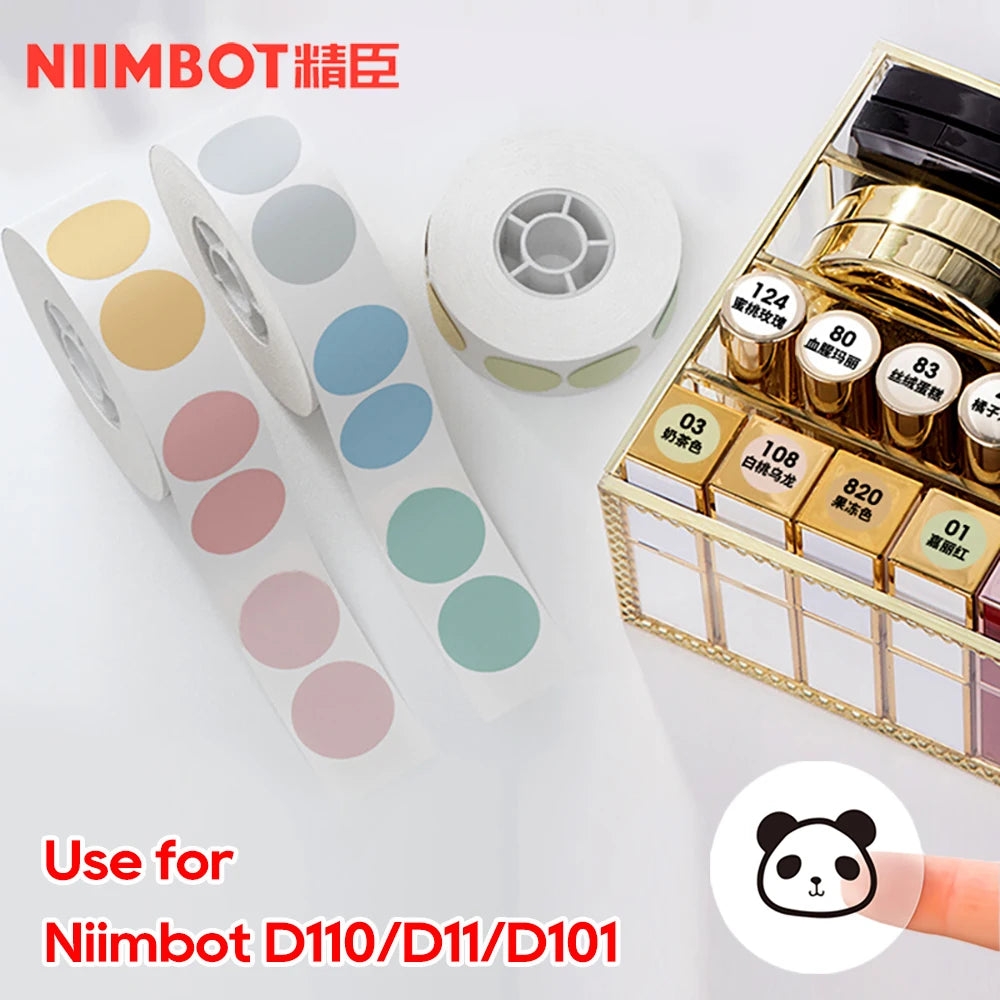 Niimbot D11/D110/D101 Round Transparent Thermal Labels 14x28mm