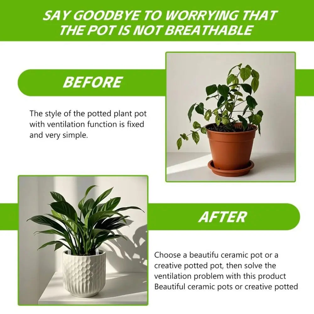 10Pcs Plant Root Ventilation Pipes – Reusable Flower Pot Tubes