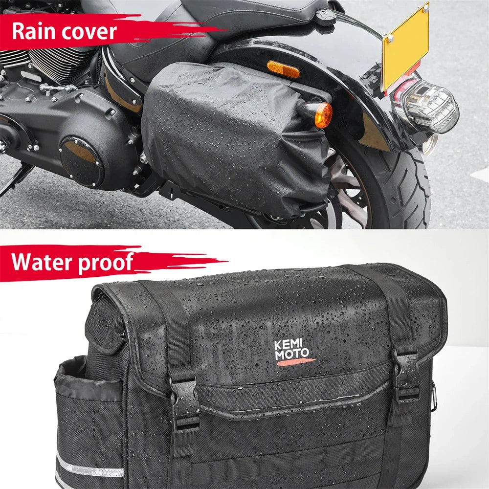 KEMITOUR Motorcycle Saddlebag 8L 12L 15L Universal Side Bag Motorcycle Saddlebag Nixie