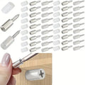 30/60Pcs Self-Tapping Furniture Screws with Anti-Slip Rubber Sleeve Furniture Screws Nixie Silver60pcs