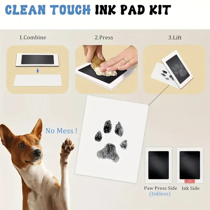 Pet Paw Print Inkless Impression Kit – Dog & Cat Keepsake Pet Keepsake Kit Nixie
