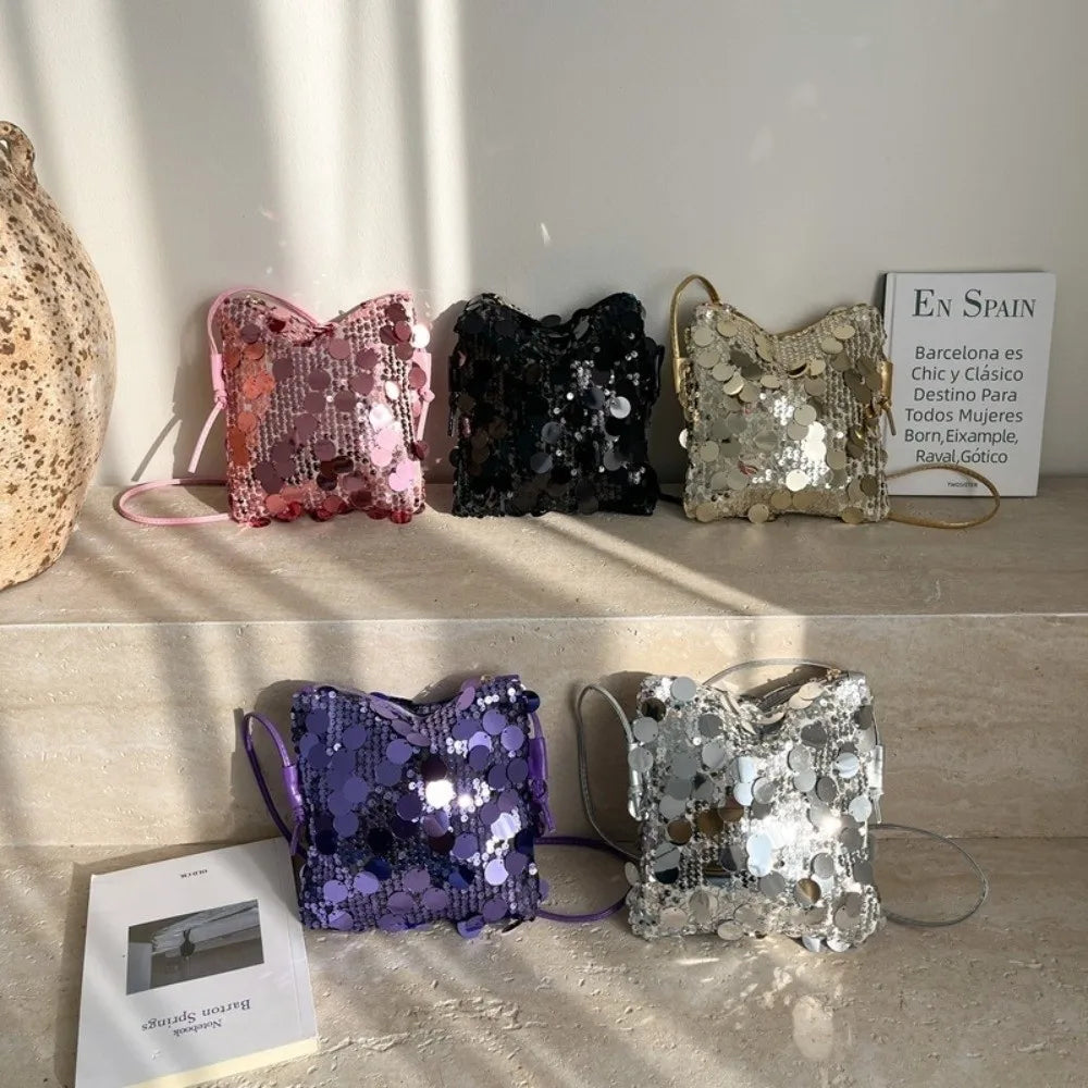 Sequin Mini Crossbody Bag – Glitter Evening Bag for Women Sequin Crossbody Bag Nixie
