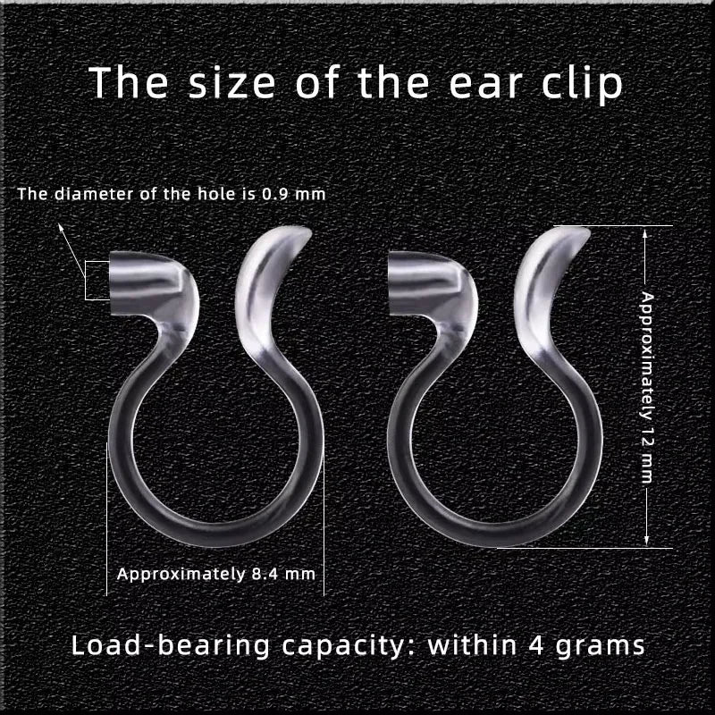 Clear U-Shaped Clip-On Earring Bases | 2 PCS DIY Jewelry Making Clip-On Earring Bases Nixie