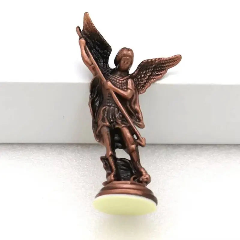 Saint Michael Archangel Figurine – Zinc Alloy Guardian Statue Religious Figurine Nixie