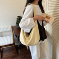 Large Canvas Crossbody Dumpling Bag – Casual Sport Hobo Bag Crossbody Hobo Bag Nixie Yellow