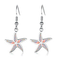 Crystal Starfish Dangle Earrings – Vintage Geometric Fashion Dangle Earrings Nixie Blue