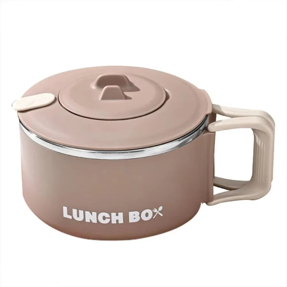 Nixie Lidded Ramen Bowl | Stainless Steel Microwave Lunch Box Microwave Ramen Bowl Nixie 1Pcs bowl