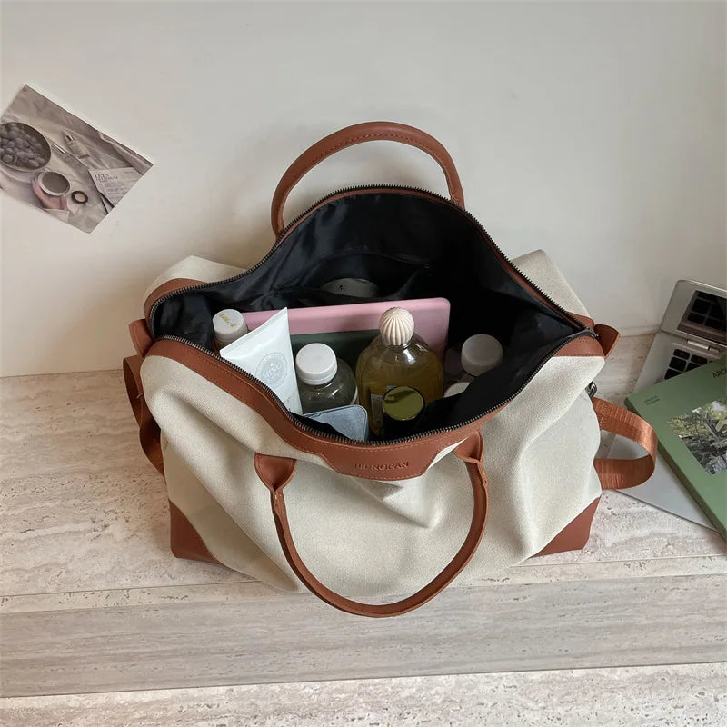 Women's Oxford Cloth Travel & Gym Bag – Large Capacity Travel Gym Bag Nixie
