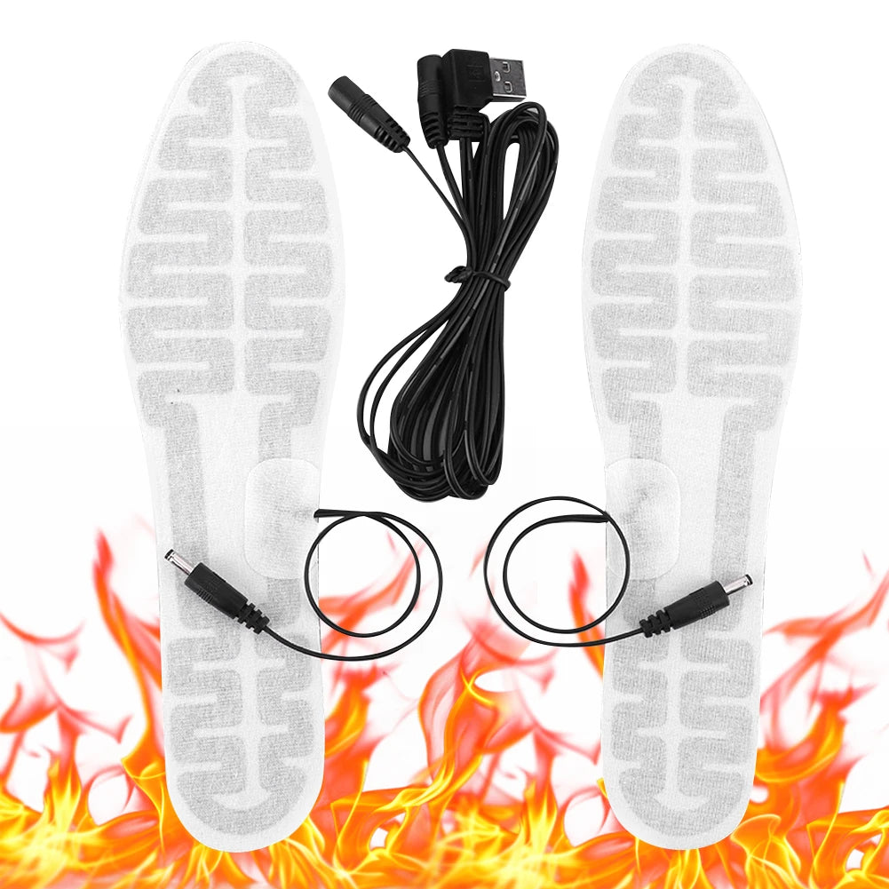 USB Heated Insoles 10W Electric Foot Warmer – Men & Women Heated Shoe Insoles Nixie