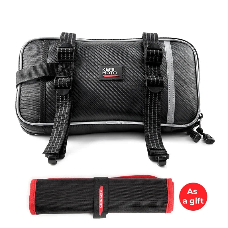 Dirt Bike Front Fender Bag – Waterproof Enduro Tool Roll Bag Motorcycle Fender Bag Nixie Black