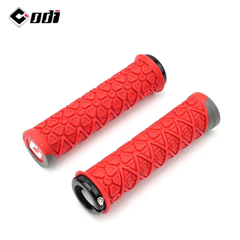 ODI G30 Silicone Lock-On MTB Bike Handlebar Grips | Non-Slip Bike Handlebar Grips Nixie RED