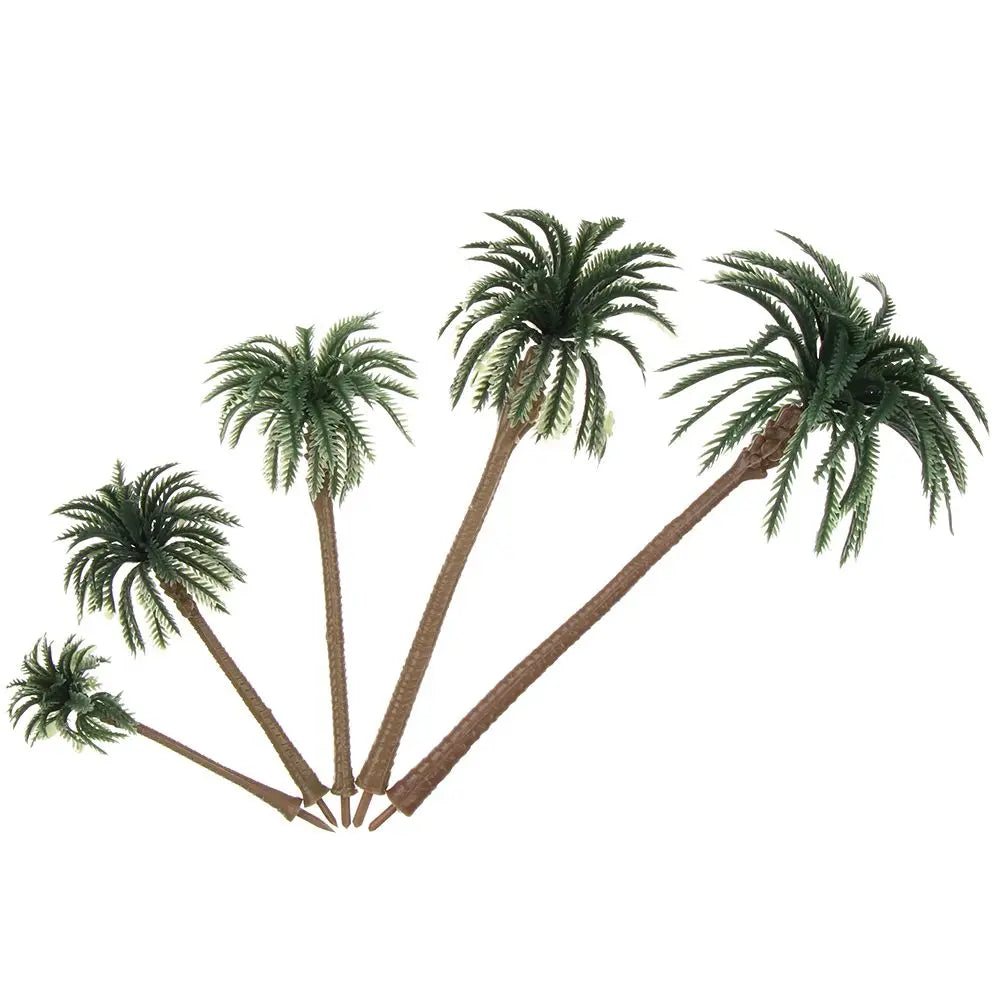 5Pcs Miniature Coconut Palm Tree Models – DIY Micro Landscape Miniature Landscape Figurine Nixie