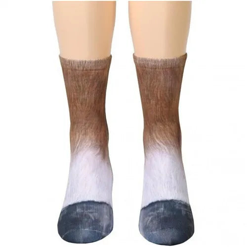 Funny Animal Print Kawaii Cotton Socks – Unisex Novelty Socks Novelty Socks Nixie Horse One Size