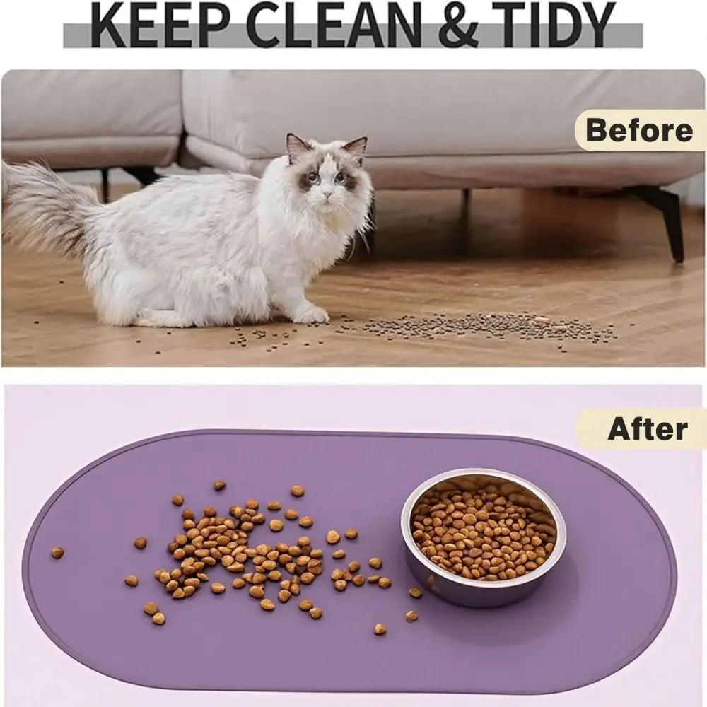 Silicone Pet Food Mat – Non-Slip, Raised Edges, BPA-Free Pet Feeding Mat Nixie