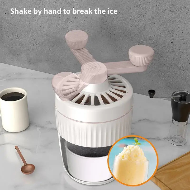 Manual Hand Crank Ice Shaver – BPA-Free Slushie Maker Manual Ice Shaver Nixie