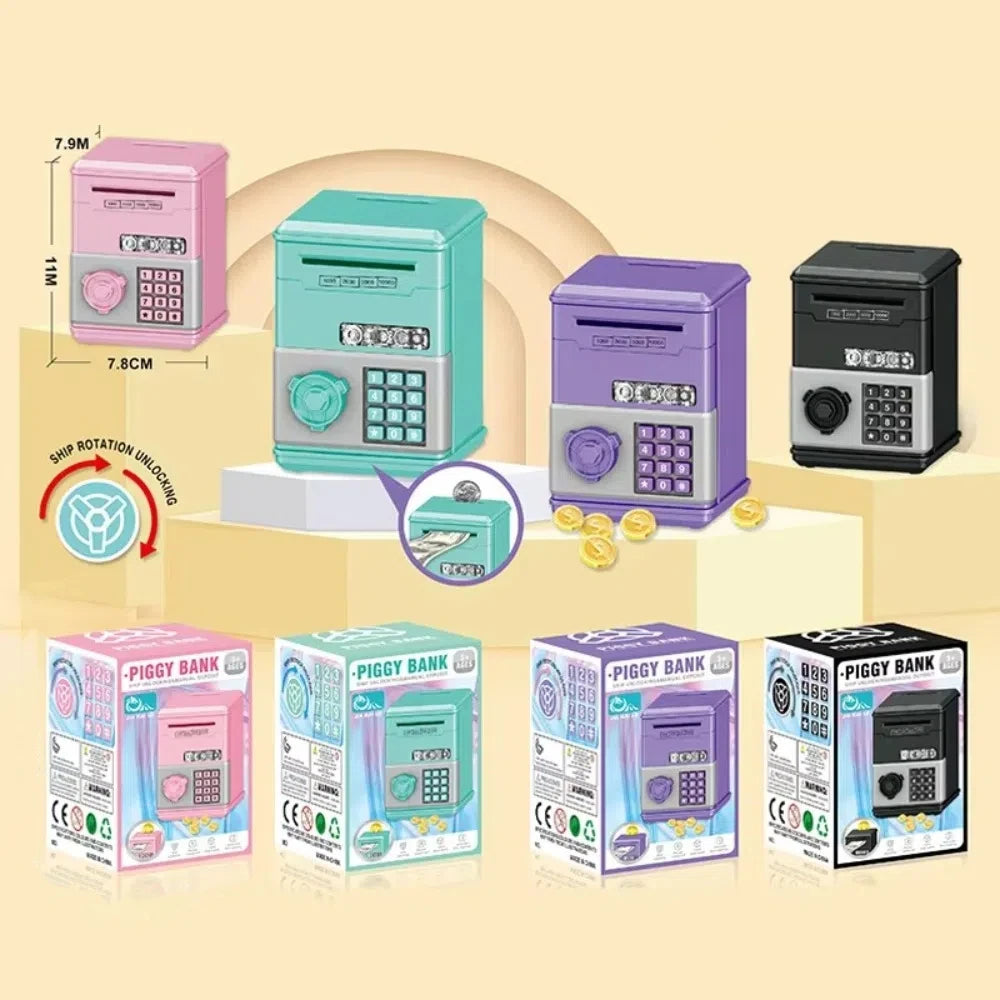 Kids Mini ATM Piggy Bank with Password | Money Saving Toy Kids Piggy Bank Nixie
