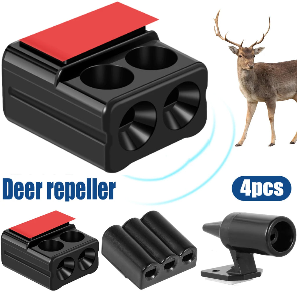 4Pcs Car Deer Warning Whistles – Ultrasonic Animal Repeller